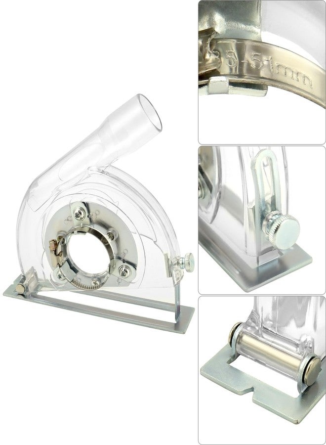QWORK Cutting Dust Shroud for Angle Grinder 4-1/2" to 5", Transparent Cutting Dust Shroud Grinding Cover, Angle Grinder Dust Collection Attachment - Image 5
