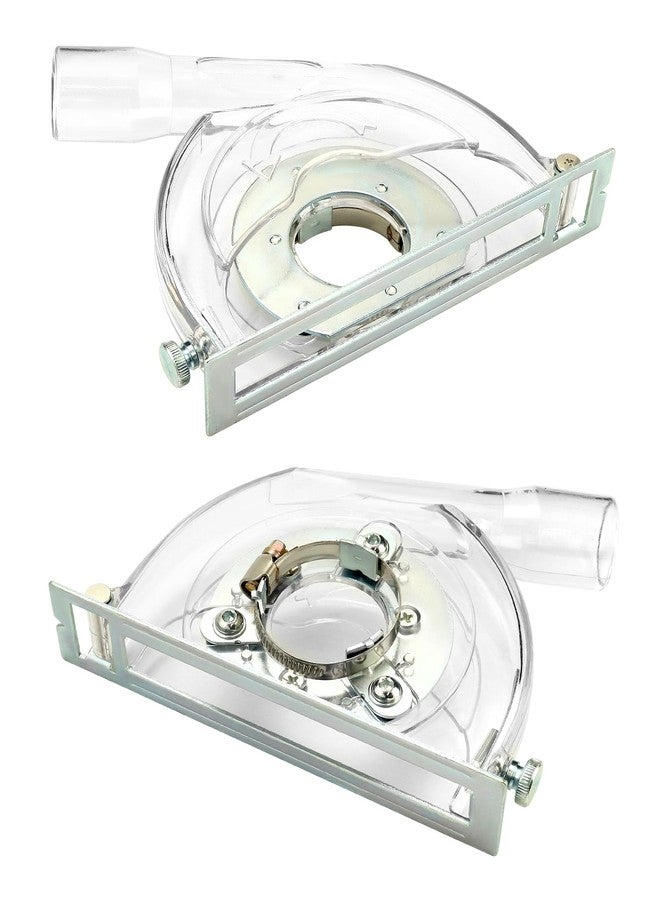 QWORK Cutting Dust Shroud for Angle Grinder 4-1/2" to 5", Transparent Cutting Dust Shroud Grinding Cover, Angle Grinder Dust Collection Attachment - Image 2