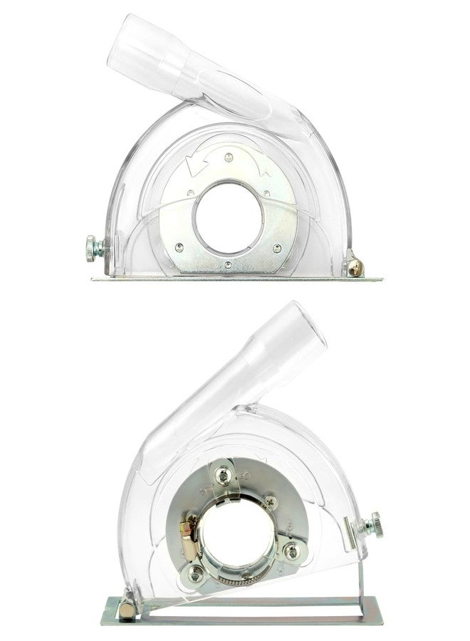 QWORK Cutting Dust Shroud for Angle Grinder 4-1/2" to 5", Transparent Cutting Dust Shroud Grinding Cover, Angle Grinder Dust Collection Attachment - Image 3