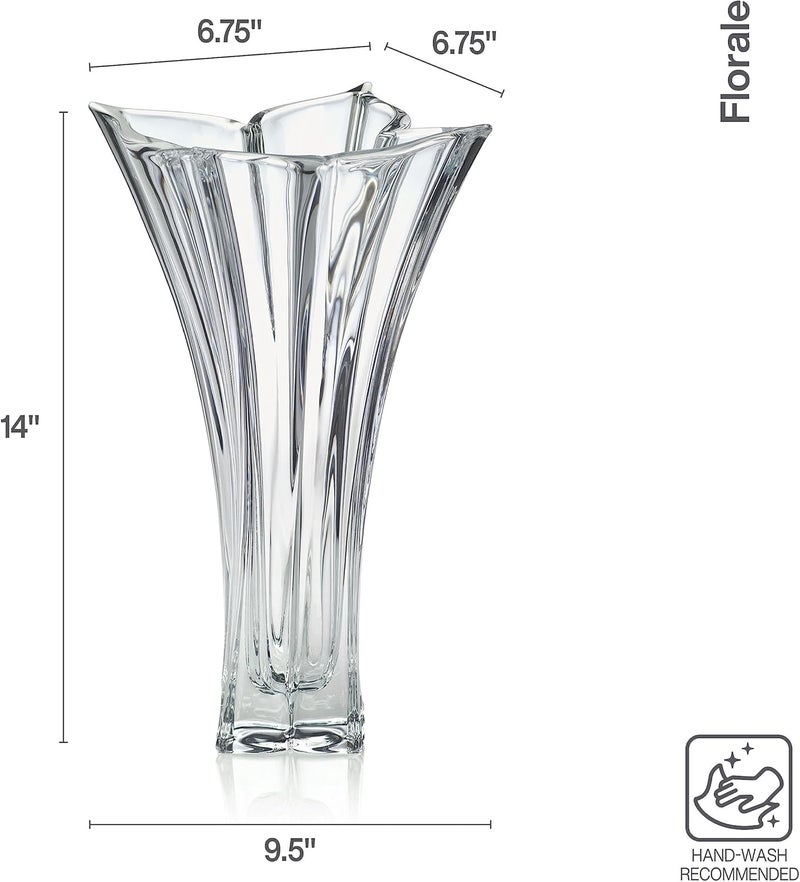 Mikasa Florale Crystal Vase 14 - Image 4