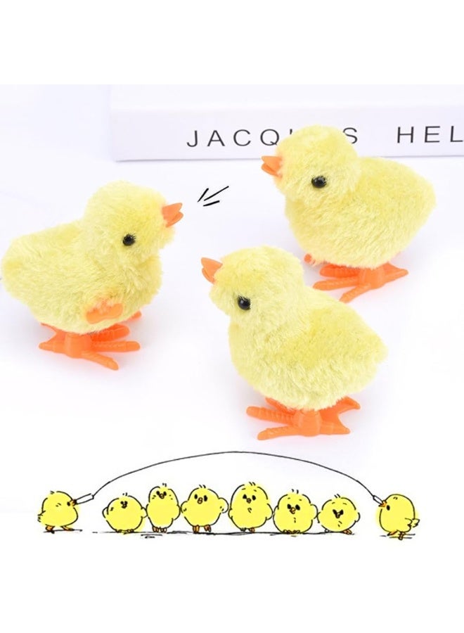 3 otters 3 otters 12PCS Wind Up Chick Toys, Wind-Up Jumping Cute Chicken Plush Chicks Toys for Kids Easter Party Favors - Image 4