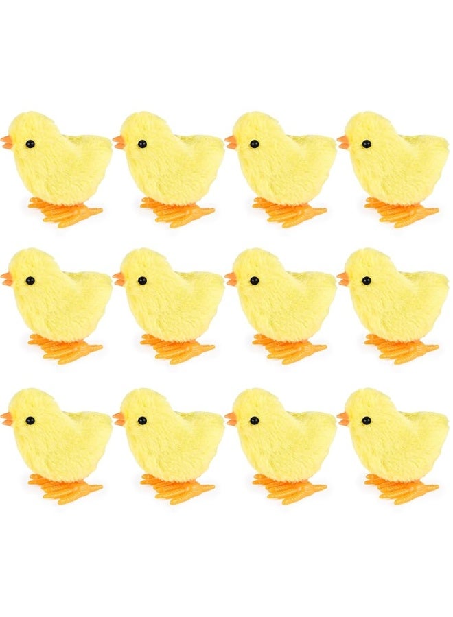 3 otters 3 otters 12PCS Wind Up Chick Toys, Wind-Up Jumping Cute Chicken Plush Chicks Toys for Kids Easter Party Favors - Image 5