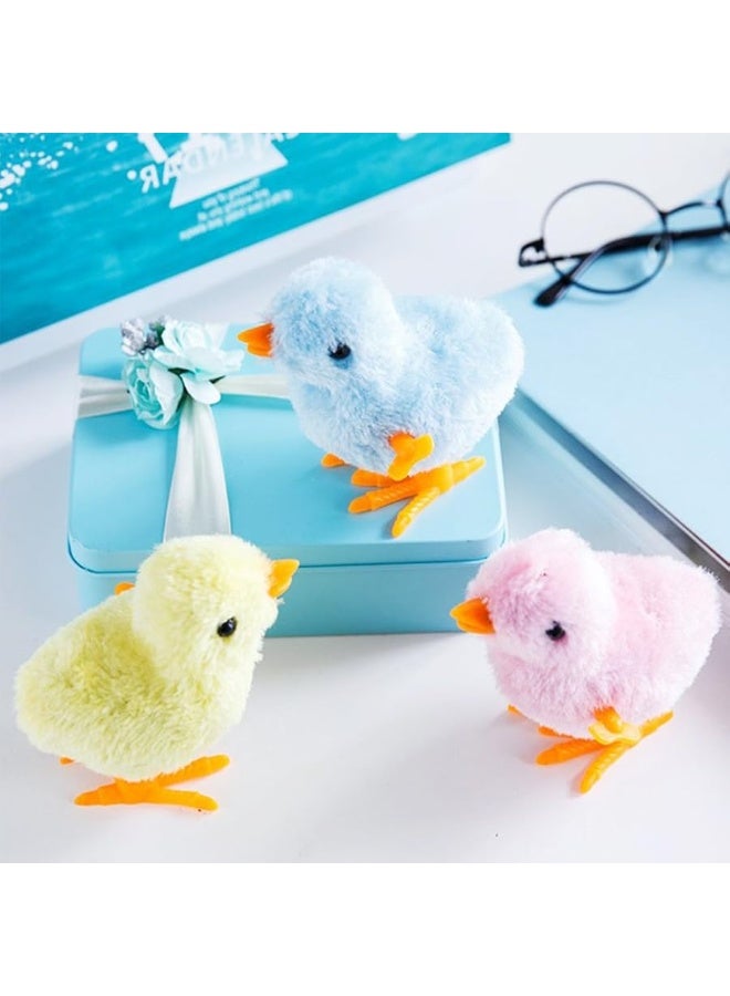 3 otters 3 otters 12PCS Wind Up Chick Toys, Wind-Up Jumping Cute Chicken Plush Chicks Toys for Kids Easter Party Favors - Image 2