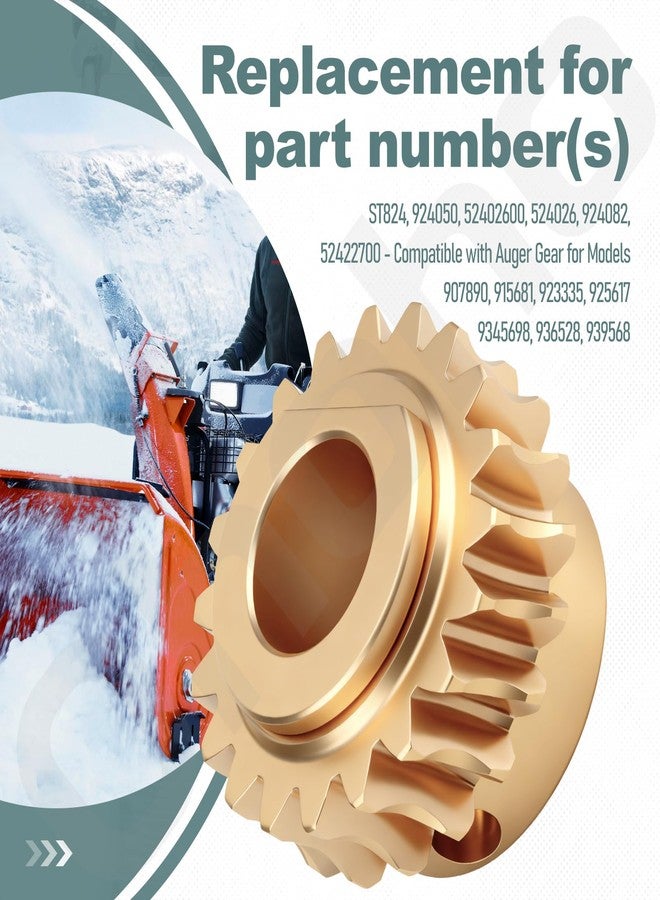 Ohoho Snowblower Auger Worm Gear for Ariens ST824 924050 52402600 52422700 524026 924082 Auger Worm Gear - Image 5