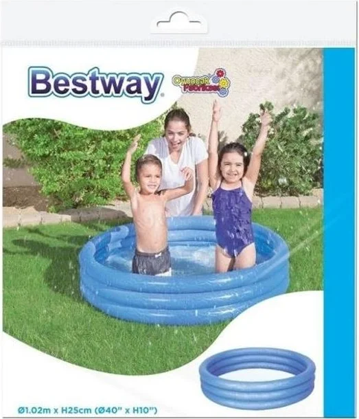 Bestway 51024 3-Layer Jumbo Inflatable Children's Pool 102 x 25 cm 110 Liters