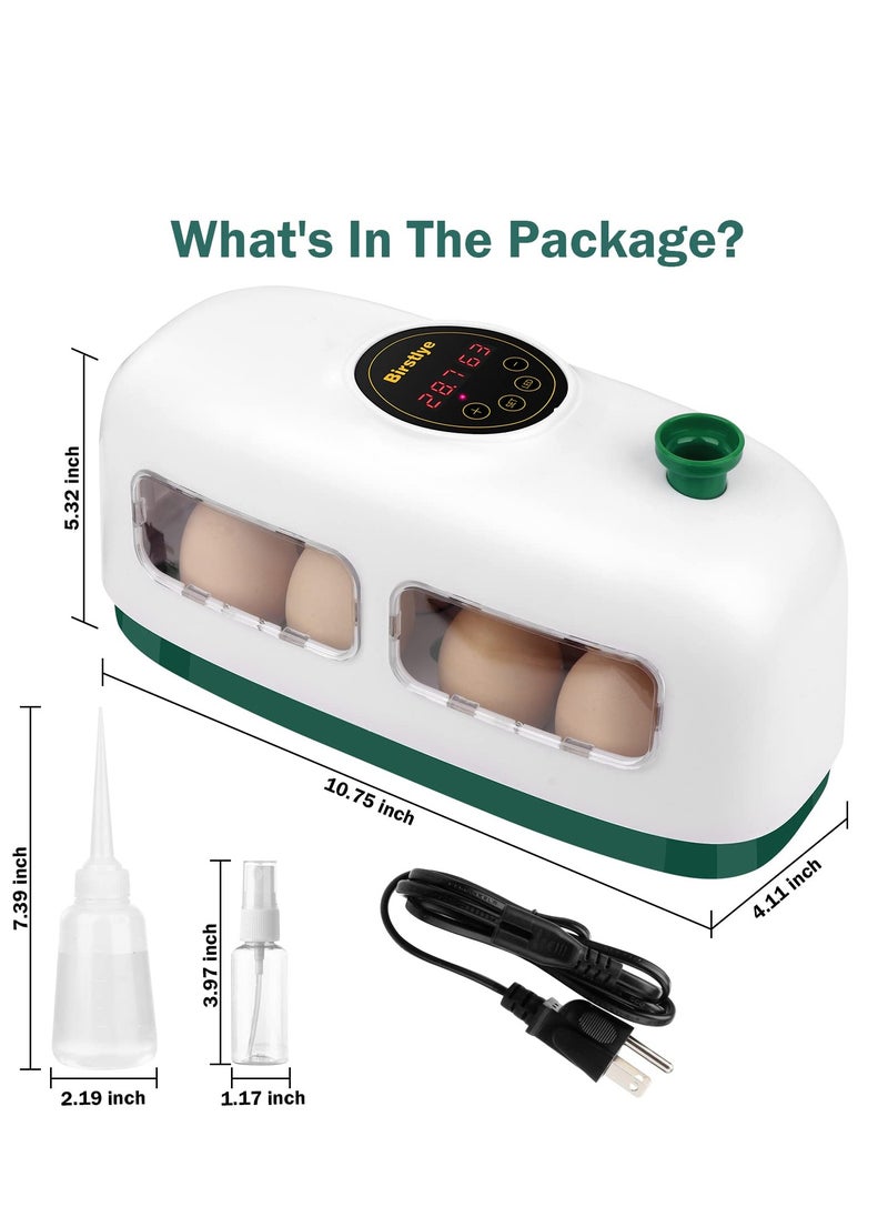 Generic - Mini Egg Incubator for 8 Eggs with Humidity and Temperature Control for Hatching Chicks, Quail, Duck, Goose and Bird Eggs - Image 1