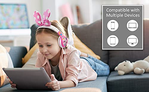 eKids Minnie Mouse Headphones for Kids, Wired Headphones for School, Home or Travel - Image 3