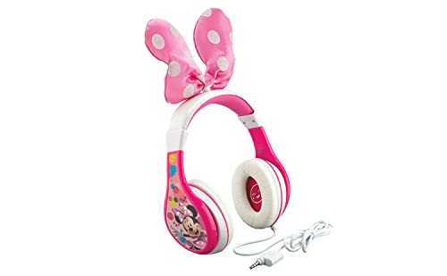 eKids Minnie Mouse Headphones for Kids, Wired Headphones for School, Home or Travel - Image 1