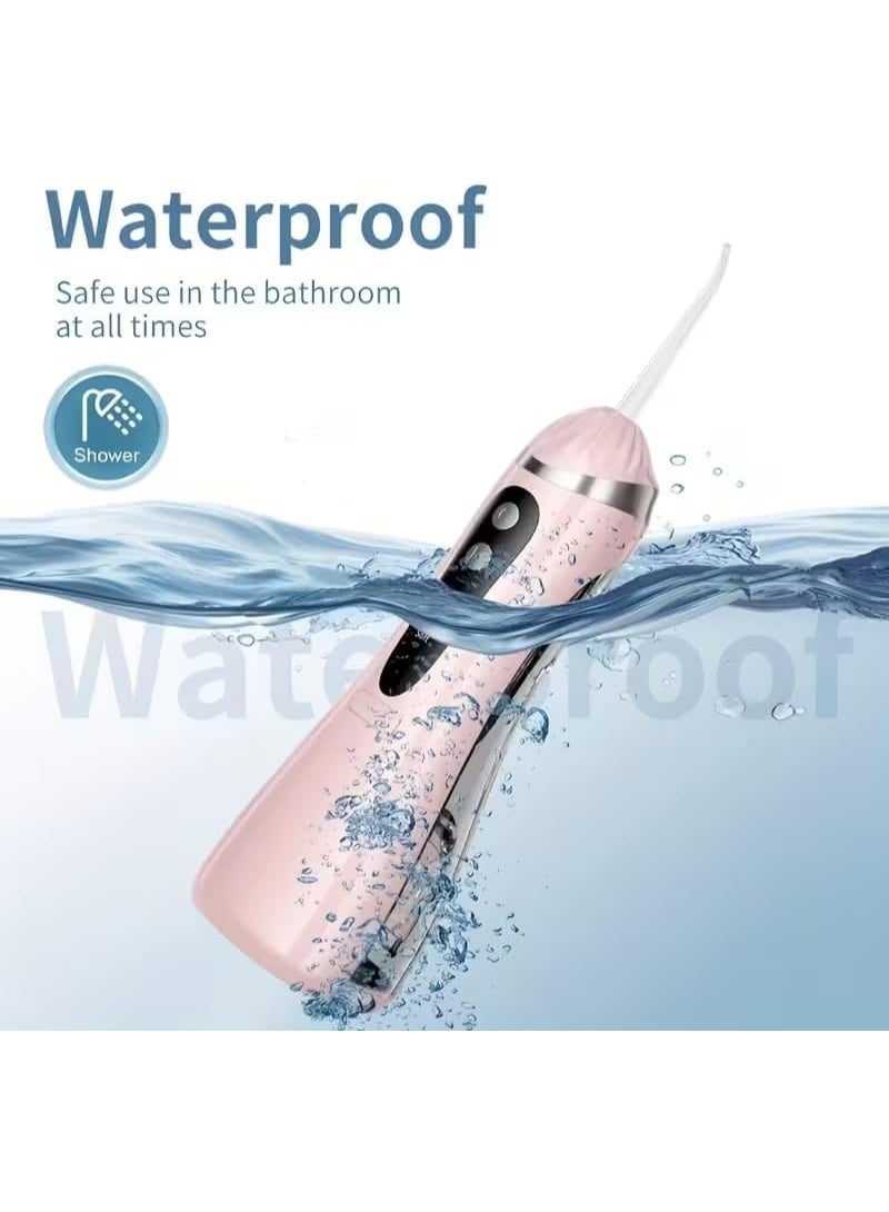 Portable Oral irrigator, Power Flosser, Cordless Oral Irrigator Cordless Irrigator, Dental Oral Irrigator IPX7 Waterproof 4 Jet Tips USB Rechargeable for Home and Travel - Image 4