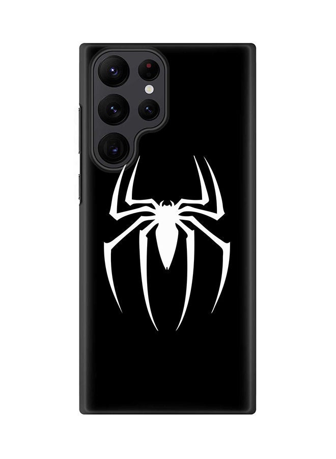 Stylizedd Case for Samsung Galaxy S22 Ultra 5G Snap Case Slim Snap Classic Series Shield Matte Finish Print - Spidermark (Black)