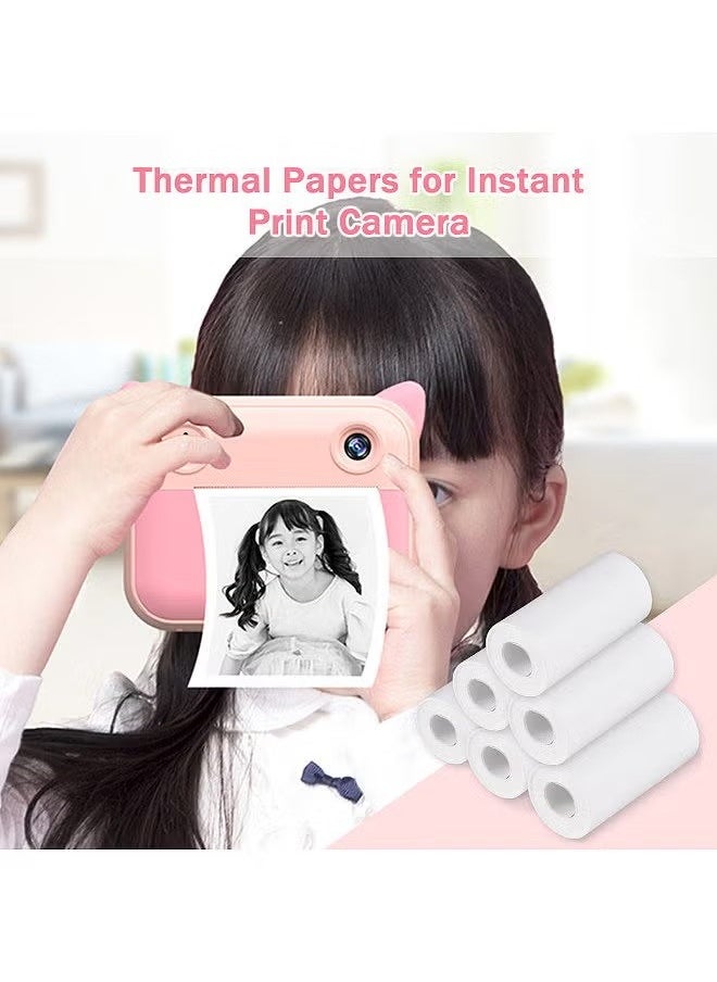 Realfrog - Kids Camera Print Paper, Thermal Paper Roll 57*30mm Printing Paper for Label Printer Kids Instant Camera Refill Print Paper, Pack of 6 Rolls - Image 1