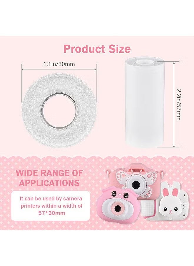 Realfrog - Kids Camera Print Paper, Thermal Paper Roll 57*30mm Printing Paper for Label Printer Kids Instant Camera Refill Print Paper, Pack of 6 Rolls - Image 1