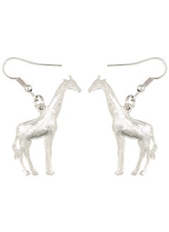 Newei Cute Enamel Giraffe Earrings Dangle Fashion Animal Earrings Jewelry For Women Charms Giraffe Gifts (Red)  - Image 5