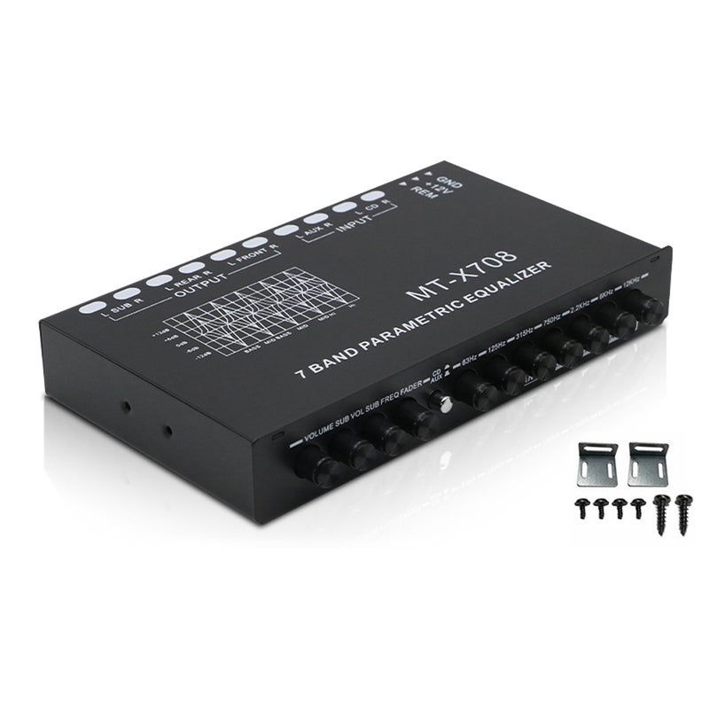 Professional 7 Band Car Equalizer Multifunctional Car Audio EQ Tuning Crossover Amplifier Parametric Equalizer Car Audio Equalizer - Image 1