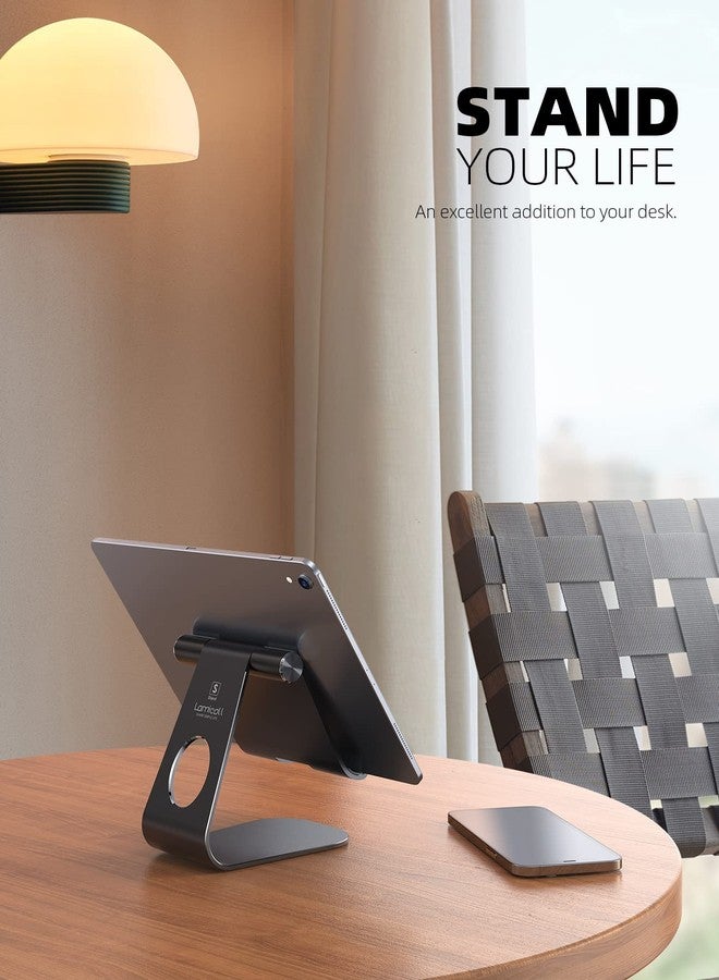 Lamicall Tablet Stand, Adjustable Tablet Holder - Desktop Stand Dock Holder Compatible with 4-13" Tablets Such as iPad Pro 11, 9.7, 10.5, 12.9 Air Mini, Kindle, Tab, iPhone Air 17 Pro Max, Blue - Image 2