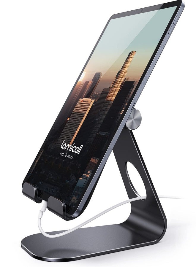 Lamicall Tablet Stand, Adjustable Tablet Holder - Desktop Stand Dock Holder Compatible with 4-13" Tablets Such as iPad Pro 11, 9.7, 10.5, 12.9 Air Mini, Kindle, Tab, iPhone Air 17 Pro Max, Blue - Image 1
