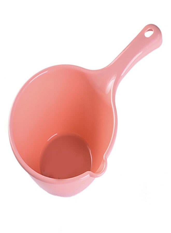 Gsycle Plastic Water Ladle, Large Capacity Bath Scoop for Kids Lightweight Water Dipper for Bathing Hair Washing Watering Flowers Multipurpose Bathroom Kitchen Scoop with Hanging Hole (Small Pink) - Image 1