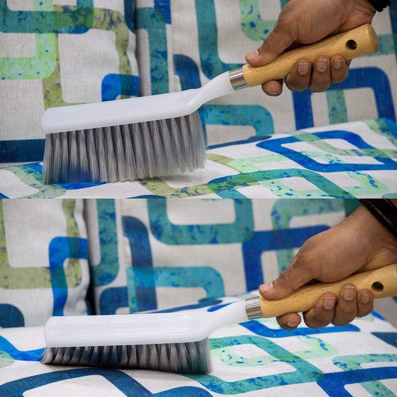 C R Tradelink C R Tradelink Cleaning Handy Brush with Semi Hard Flexible Bristles for CleaningDusting Carpet Car Seat Curtains Mats and Household Upholstery CRCleaning Handy Brush_R  - Image 4