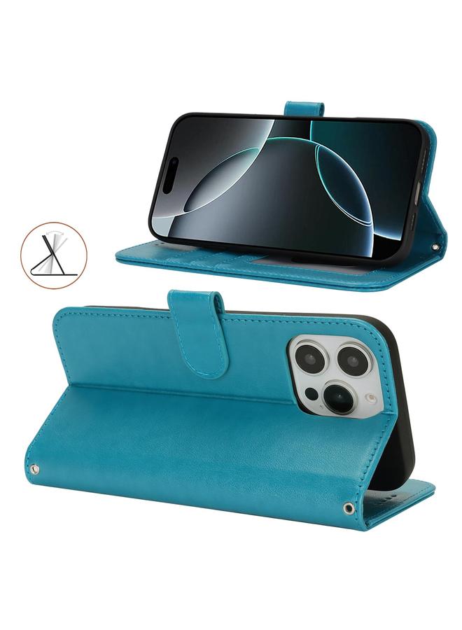 Zaboon Case For iPhone 11 Pro Double Fold Printed Embossing Leather Phone Case - Image 4