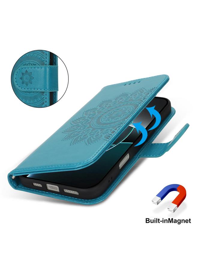 Zaboon Case For iPhone 11 Pro Double Fold Printed Embossing Leather Phone Case - Image 5