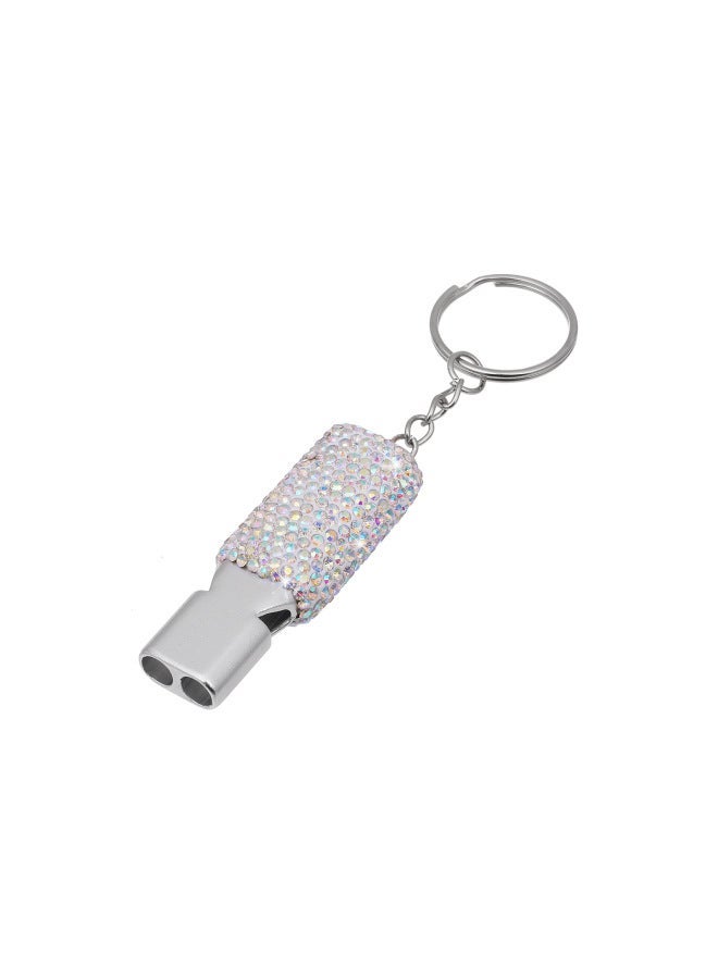 Generic Diamond Whistle Referee Survival Metal Sports Coach Outdoor Training Goods Keychain-color:AB - Image 1