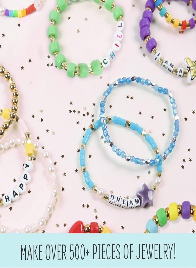 STMT D.I.Y. Rainbow Bead Case, Includes Over 500 Jewelry Making Supplies, Including Cute Beads for Jewelry Making, Bracelet Charms, Storage Case, Friendship Bracelet Kit, Teen Girl Gifts - Image 2