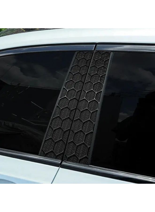 2pcs 24x45cm Honeycomb Car Pillar Sticker Vinyl Decals Waterproof Door Cover Decoration Sunscreen Scratches - Image 5