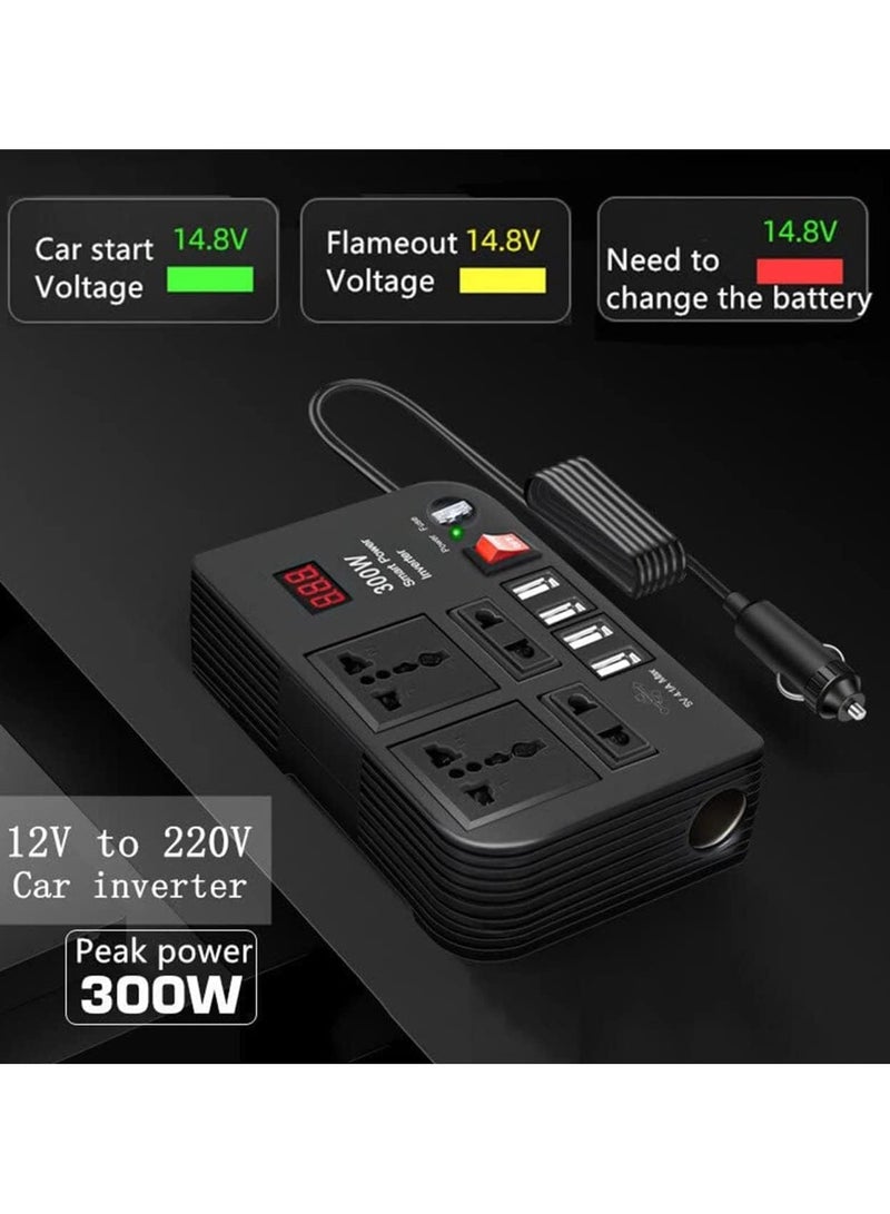 NEEHOON Car Power Inverter 300 W | LED Digital Screen | Multiple Power Supply Same Time | 12V to 220V - Image 4