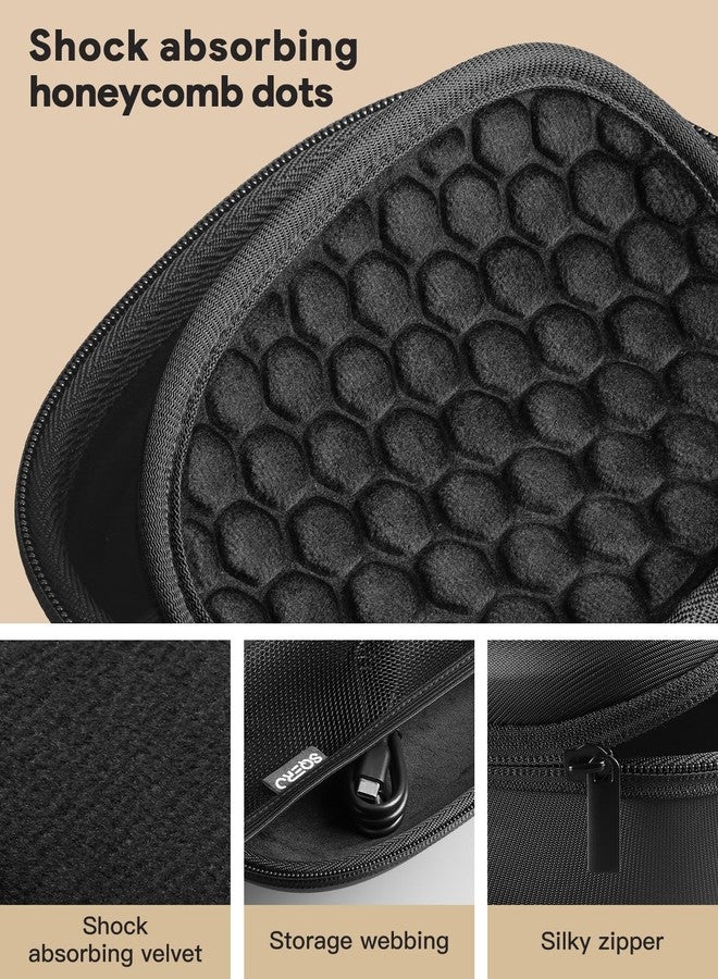 SQERO Case for Beats Studio Pro/Solo 4/Solo 3/Studio3 On-Ear Headphones, Portable Travel Hard Shell Storage Bag (Black) - Image 4