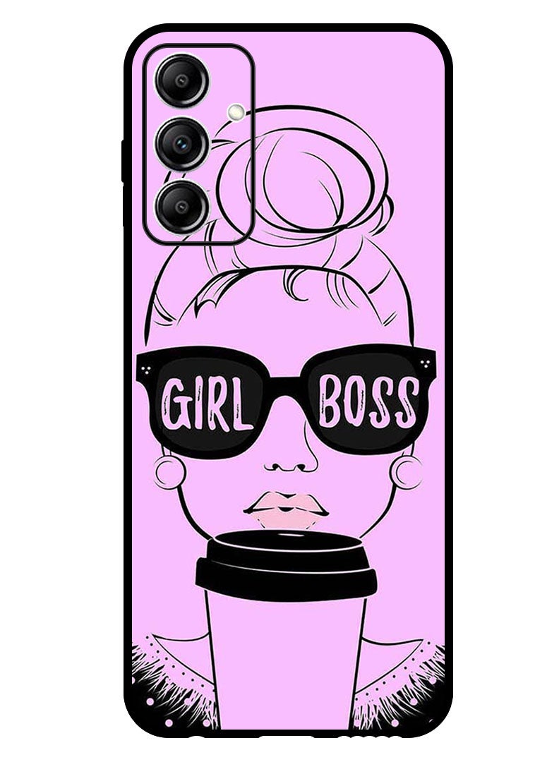 Theodor Protective Case Anti Scratch Shock Proof Bumper Cover For Samsung Galaxy A25 Girl Boss Pink Background - Image 1