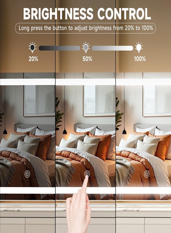 MINISO Vanity Mirror with Lights-10.6" x 13.8" LED Makeup Mirror, 3 Color Modes Touch Control and Brightness Adjustment Lighting Mirror, 10X Magnifying Glass, 360° Rotation - Image 3