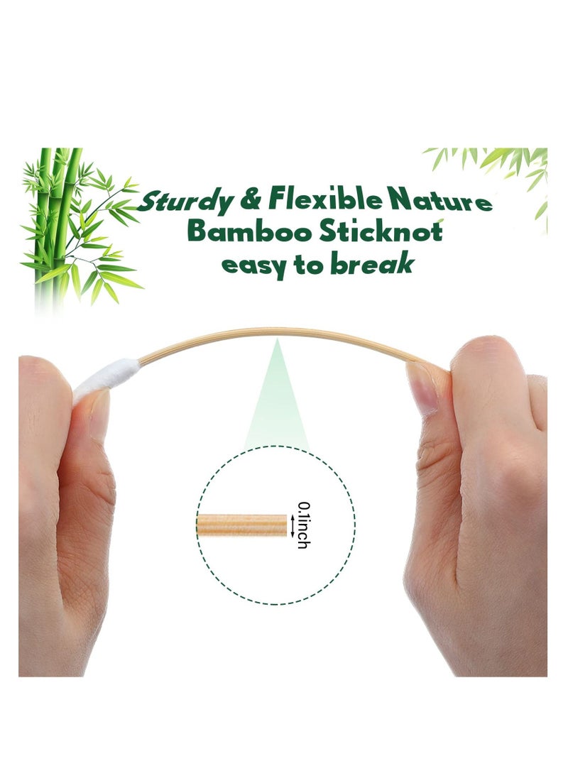 SYOSI - 300 Pieces Cotton Buds for Dogs and Cats Pet Cotton Ear Buds Swabs Cotton Dog Ear Cleaner Dog Ear Cleaning Solution Long Cotton Swab Dog Ear Drops with Wood Handle for Dog Ear Care - Image 1