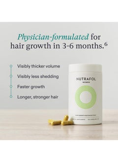 NUTRAFOL Women'S Hair Growth Supplements Ages 1844 Clinically Proven Hair Supplement For Visibly Thicker And Stronger Hair Dermatologist Recommended 1 Month Supply 1 Refill Pouch  - Image 3