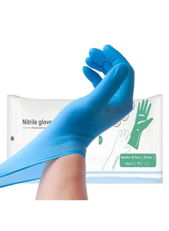 10 Pack Blue Nitrile Gloves For Home Outdoor Vehicle Cleaning All Season Use - Image 3
