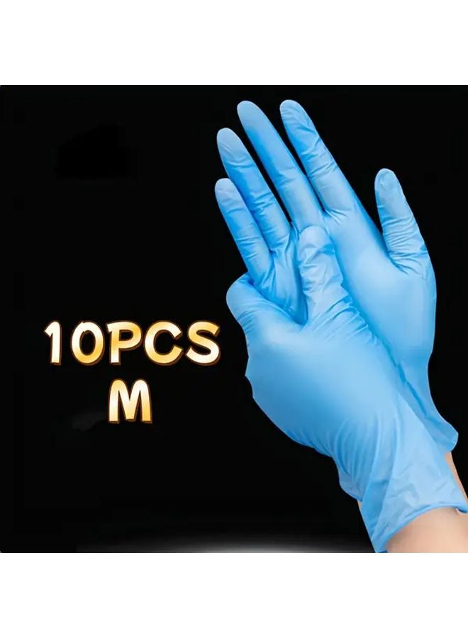 10 Pack Blue Nitrile Gloves For Home Outdoor Vehicle Cleaning All Season Use - Image 1