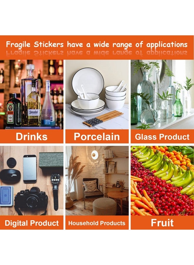 سي جيه باك 500 ملصق قابل للكسر - لفة واحدة 2 بوصة × 3 بوصة - قابل للكسر - تعامل معه بعناية - ملصقات ملصقات شحن مكتوب عليها شكرًا لك (500 ملصق/لفة) - Image 4