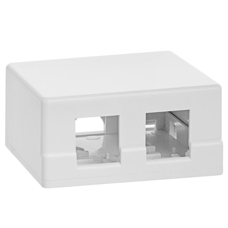 Cmple - 2 Port Keystone Jack Surface Mount Box, Dual Port Surface Mount Box for Network, RJ45 Dual Hole Keystone Jac - Image 5