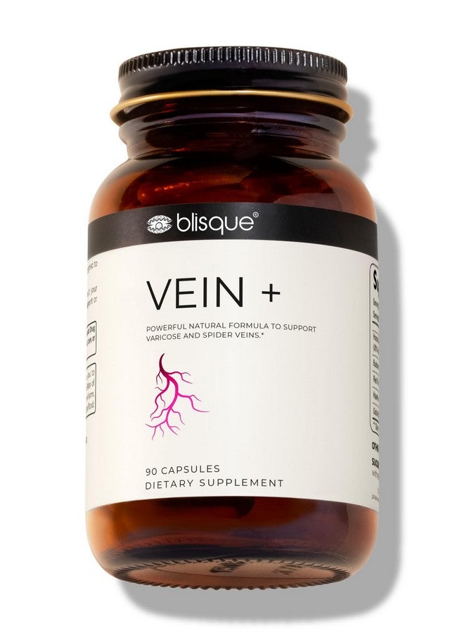 Blisque - Natural Leg Vein Support Supplement for Varicose and Spider Veins | Boosts Oxygen, Enhances Blood Flow and Circulation for Legs | Doctor-Approved | with Horse Chestnut | 90 Capsules - Image 1
