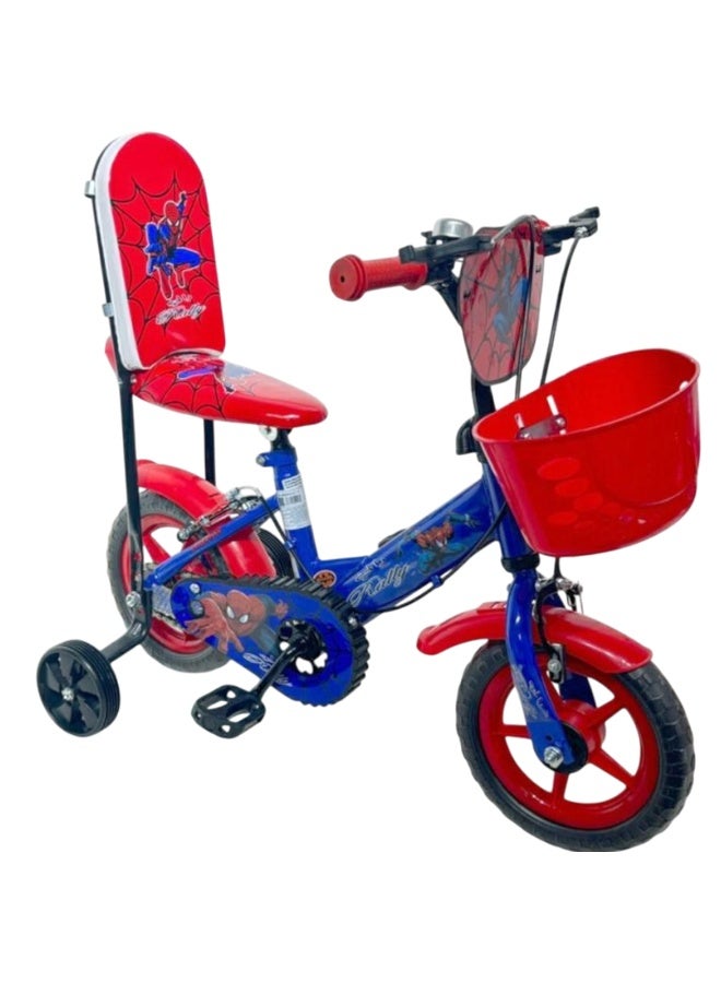 Toy Box Kids Bike 10 Inch Bicycle With Comfortable Seat, Backrest, Basket And Solid Wheels