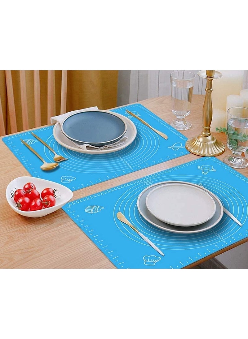 REXOTEX Silicone NonStick Baking Mat Sheet for roti chapatti Cake Pastry Paiting Stretchable Flour Atta Mixing Kneading matt Board for Kitchen Platform Slab Reusable 50 40 cm Multicolor  - Image 4