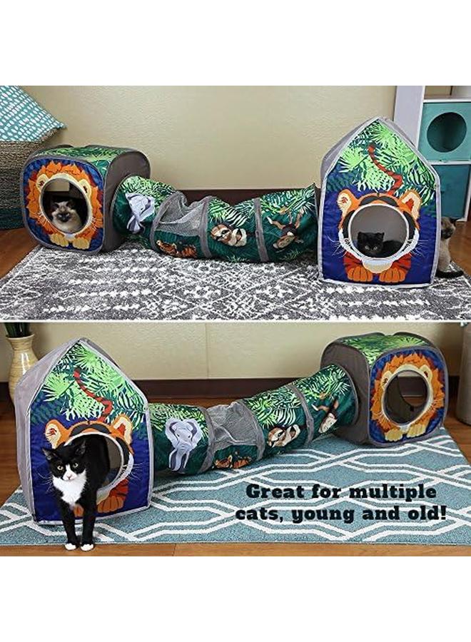 Generic Pop Open Jungle Combo Collapsible Cat Cube Play Kennel Cat Bed Tunnel Cat Toys  - Image 4