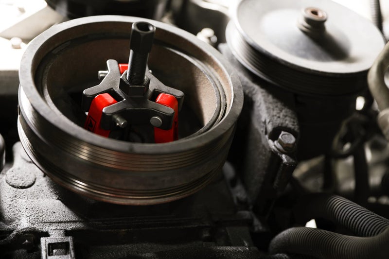 ARES 71002 - Harmonic Balancer Puller Kit - Adjustable 3-Jaw Puller Fits Most Late Model Automobiles & Trucks - Remove Damper Pulleys in Tight Engine Compartments Without Removing The Radiator - Image 5