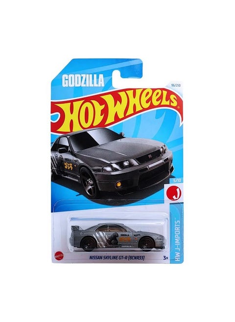 Hot Wheels Nissan Skyline GT-R BCNR33 HW J Imports for Ages 3 and Up (Grey)