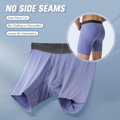 BAMBOO COOL Men's Ultra Breathable Underwear,No Riding Up Boxer Briefs with ComfortFlexible Waistband,Multipack - Image 3