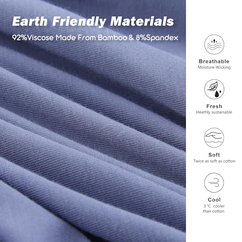 BAMBOO COOL Men's Ultra Breathable Underwear,No Riding Up Boxer Briefs with ComfortFlexible Waistband,Multipack - Image 2