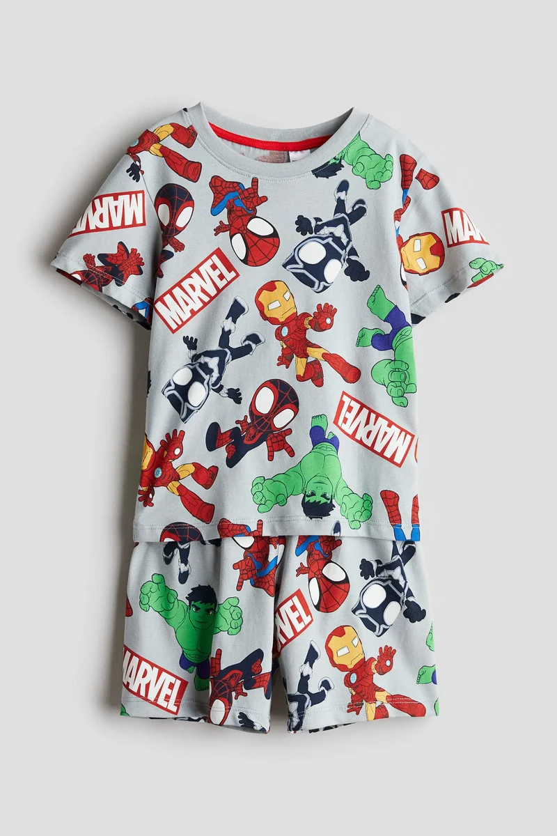 H&M Kids Printed Short T-Shirt Shorts