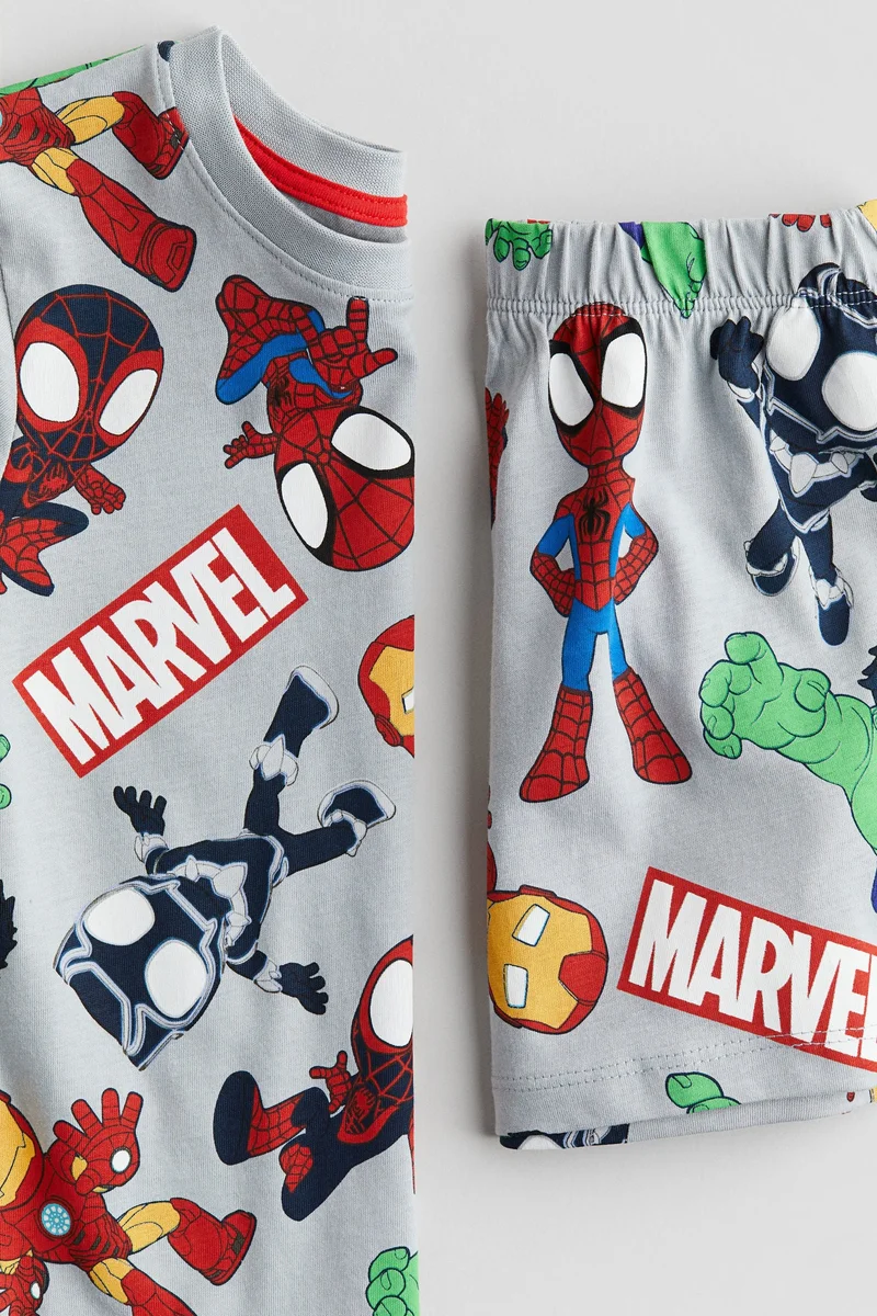 H&M Kids Printed Short T-Shirt Shorts