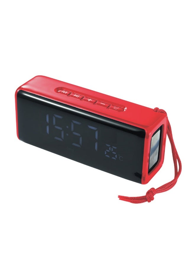 10W (5W*2) Portable Bluetooth Speaker with 3D Surround Sound - Built-in HD Microphone for Hands-Free Calls - Digital Display with Clock, Alarm and Temperature Sensor - 1200mAh Rechargeable Battery - Wireless Speaker - Bluetooth Speaker with Digital Display for Office and Decoration - Portable Digital Speaker - Portable Subwoofer wireless - Image 1
