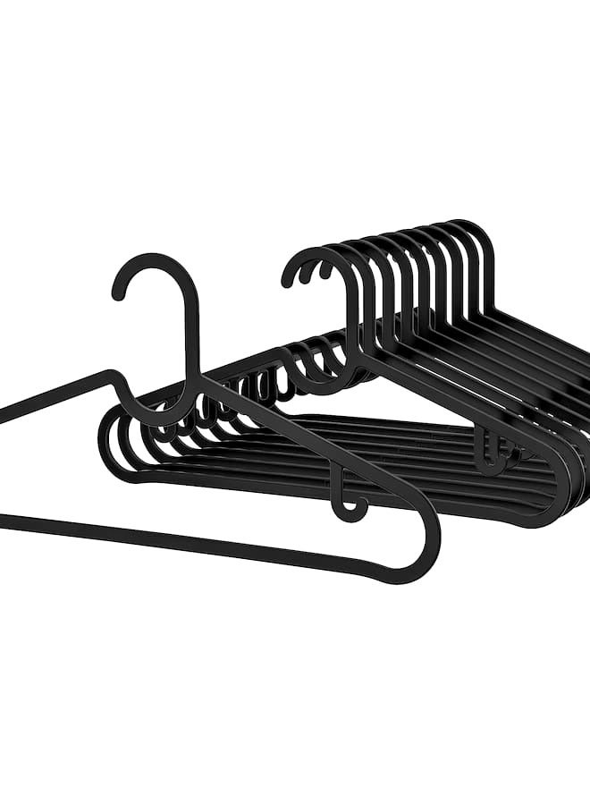 Ten Piece Black Clothes Hanger Set - Image 1