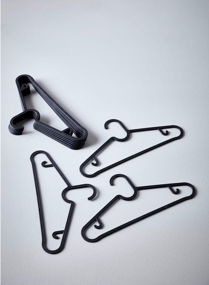 Ten Piece Black Clothes Hanger Set - Image 2